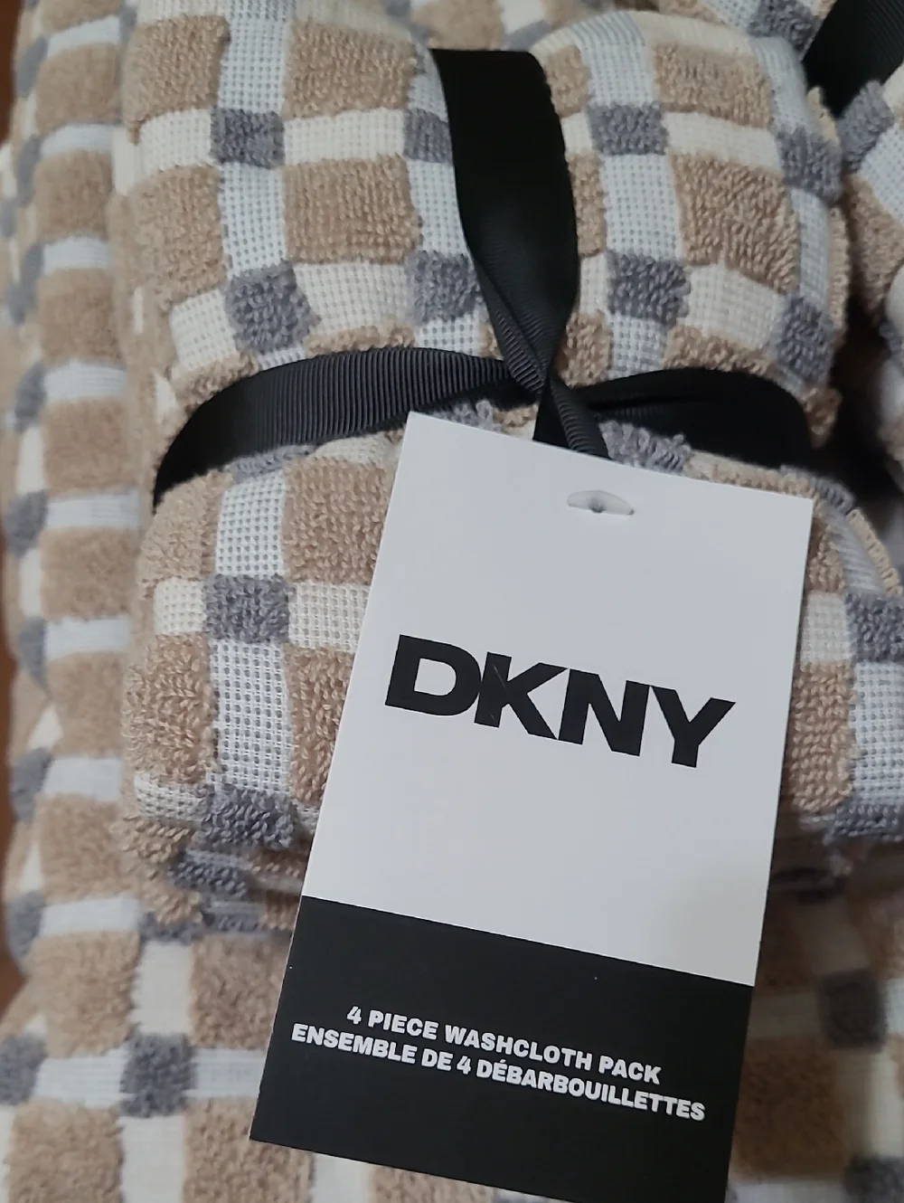 DKNY check Multi Doeskin Bath Towel Set